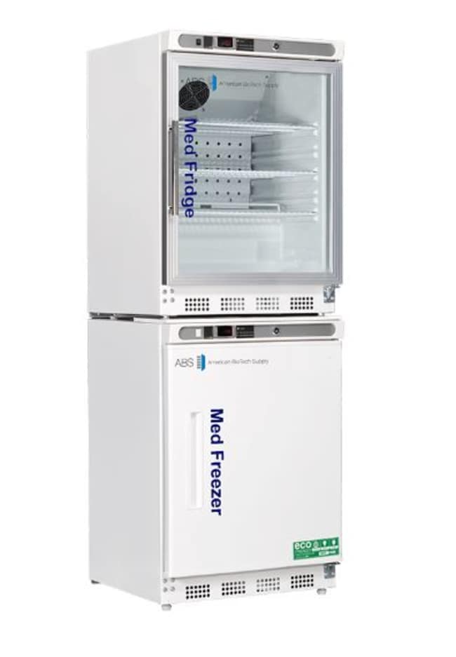 American Biotech Supply Pharmacy Refrigerator/Freezer Combo with Glass